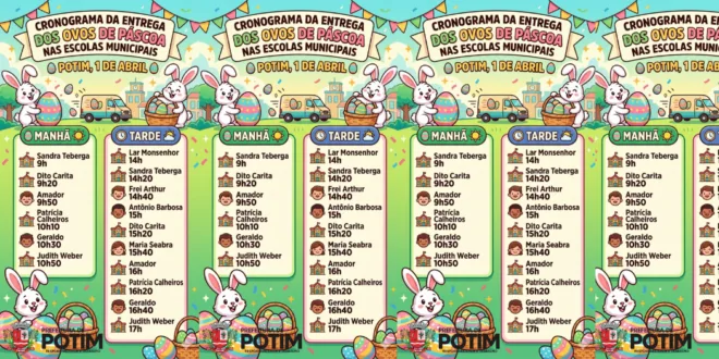 Secretaria da Educação entrega ovos de Páscoa nesta quarta-feira