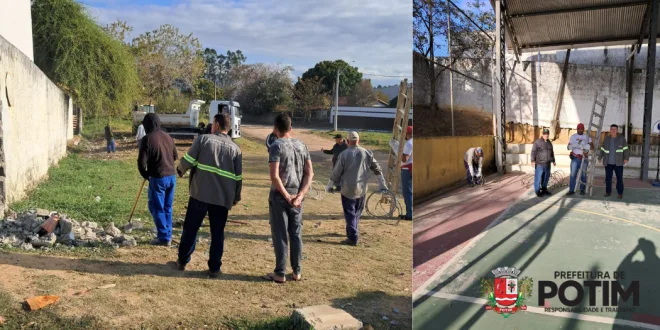 Começa obra de reconstrução do muro da Escola Amador Galvão César