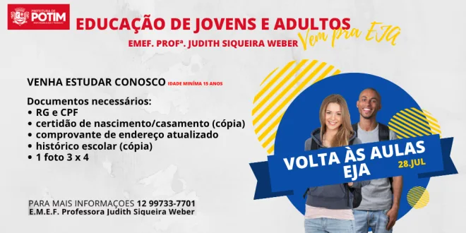 EJA está com matrículas abertas