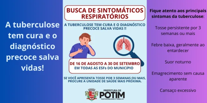Fique atento aos sintomas da Tuberculose
