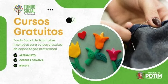 Fundo Social abre inscrições para cursos gratuitos de capacitação profissional